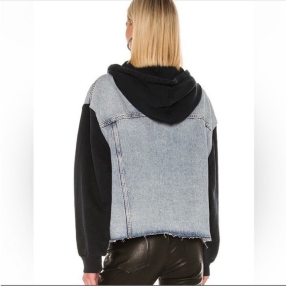 NWT ALLSAINTS MILENA Hooded denim jacket XS/S - Picture 2 of 6